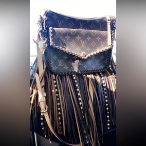 RARE Authentic Louis Vuitton Mabillon Crossbody Shoulder Bag with Fringe & Beads